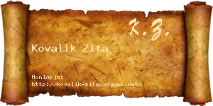 Kovalik Zita névjegykártya